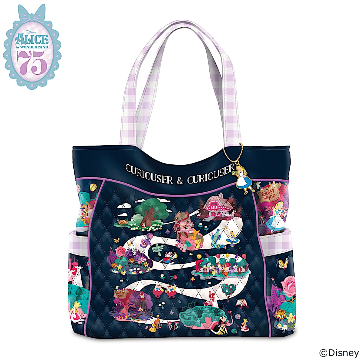 完売品Us Customized US M65 Quilted Tote Bag Disney-Alice-In-Wonderland-