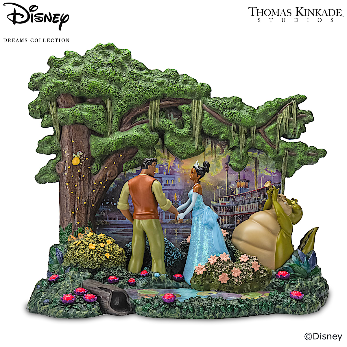 Disney Thomas Kinkade The Princess And The Frog Sculpture
