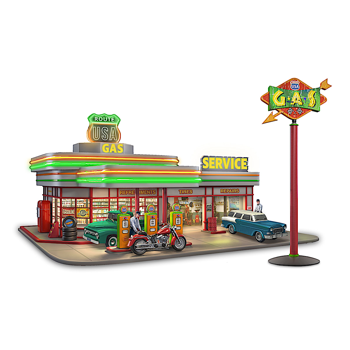Vintage gas station lights for sale cheap