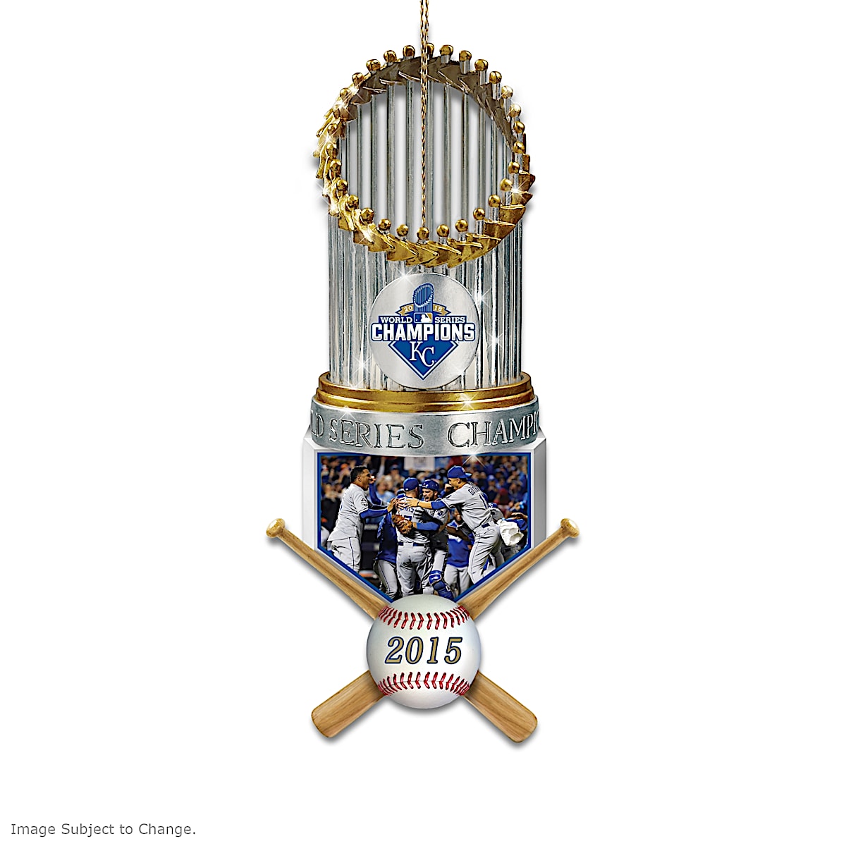 Kansas City Royals 2015 World Series Champions Trophy Signature