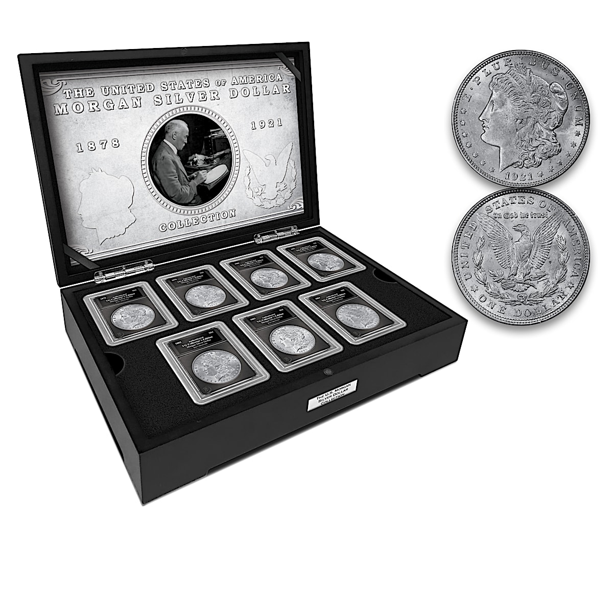 Complete U.S. Morgan Silver Dollar Coin Collection With A Free