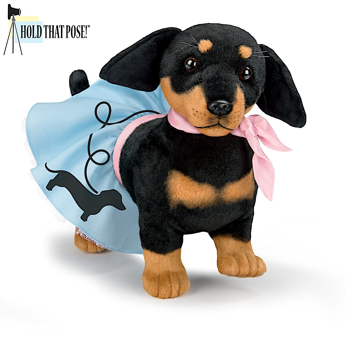 Posable Plush Dachshund For Ages 6 With Accessories Including Boss Bun Bed Soda Pup Toy And More