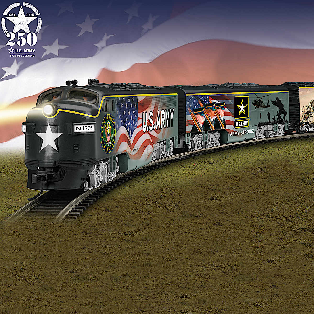 U.S. Army Express Train Collection With Tracks And Power Pack