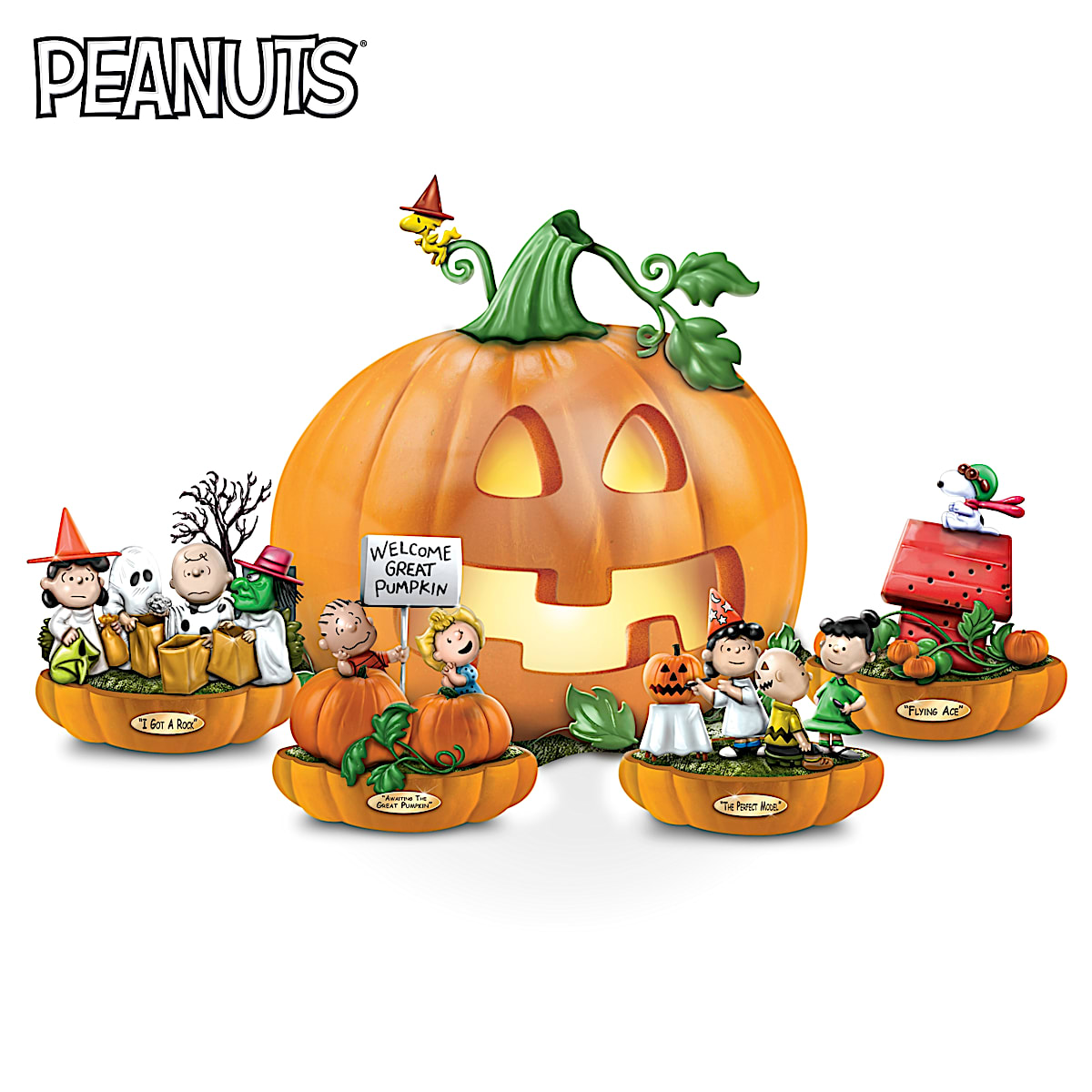 PEANUTS It's The Great Pumpkin Lighted Sculpture Collection
