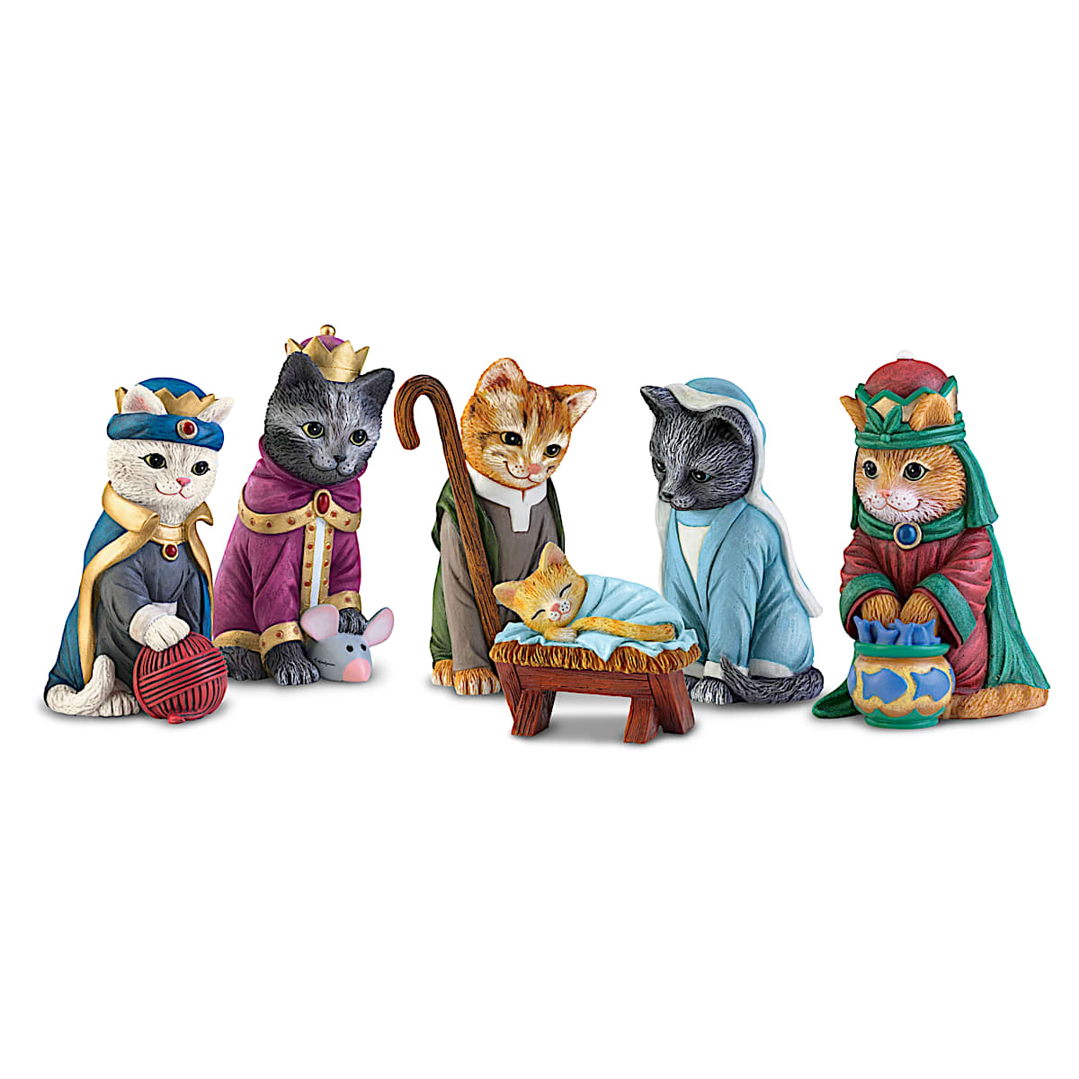 The PURR fect Christmas Pageant Nativity Cat Figurine Collection