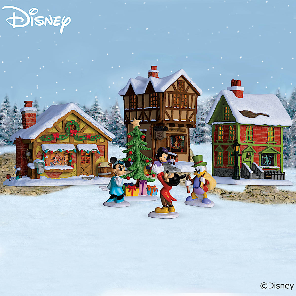 Disney mickey mouses christmas carol village collection
