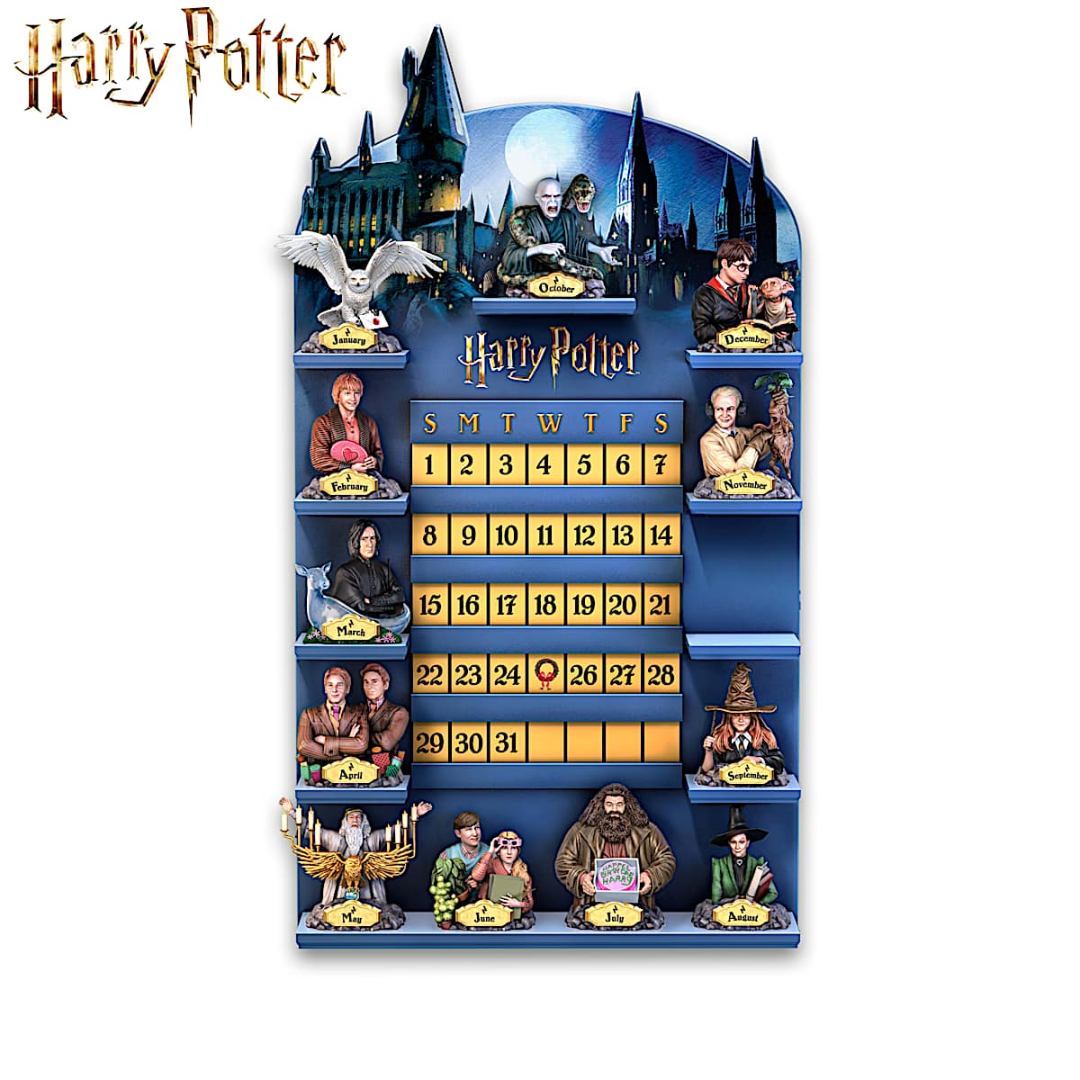 HARRY POTTER Perpetual Calendar Collection And HOGWARTS Castle Display