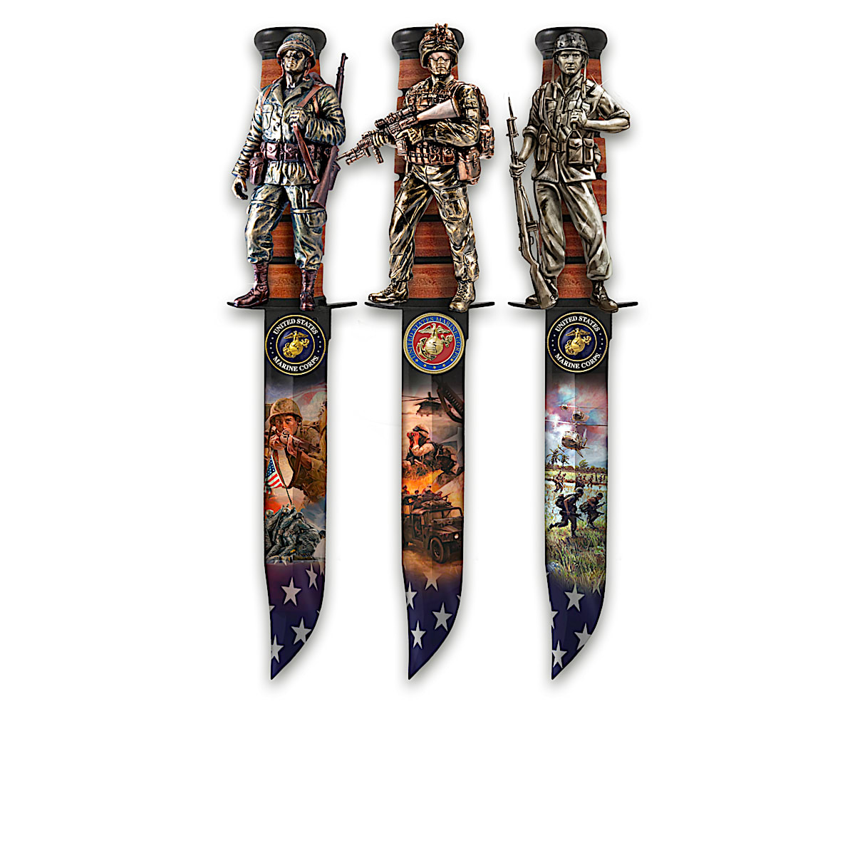 USMC Knife Wall Decor Collection with James Griffin Art