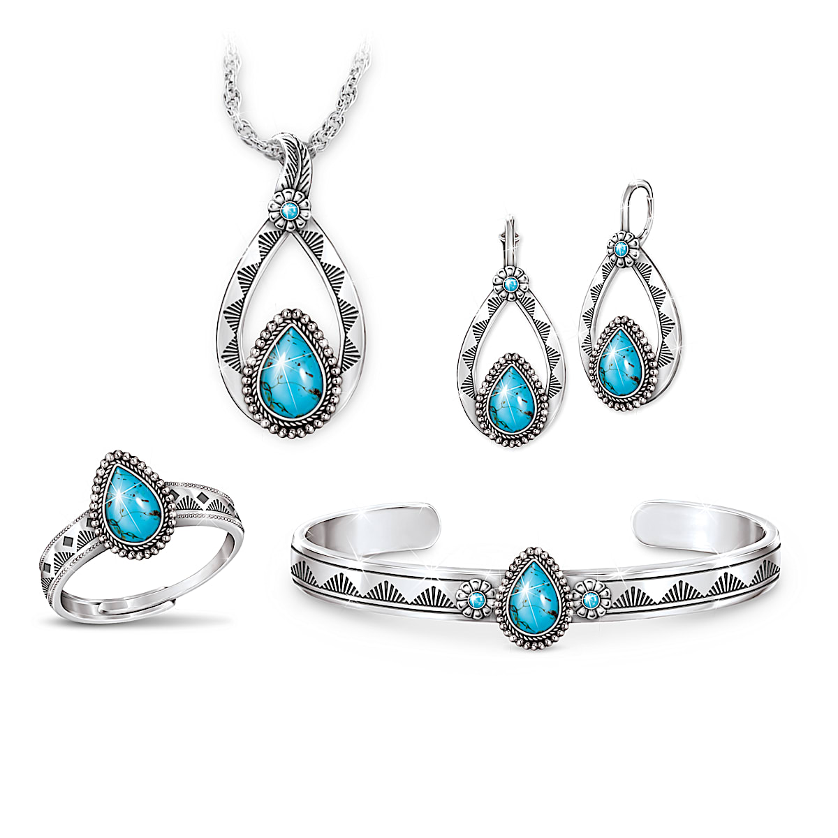 Silver turquoise jewelry outlet