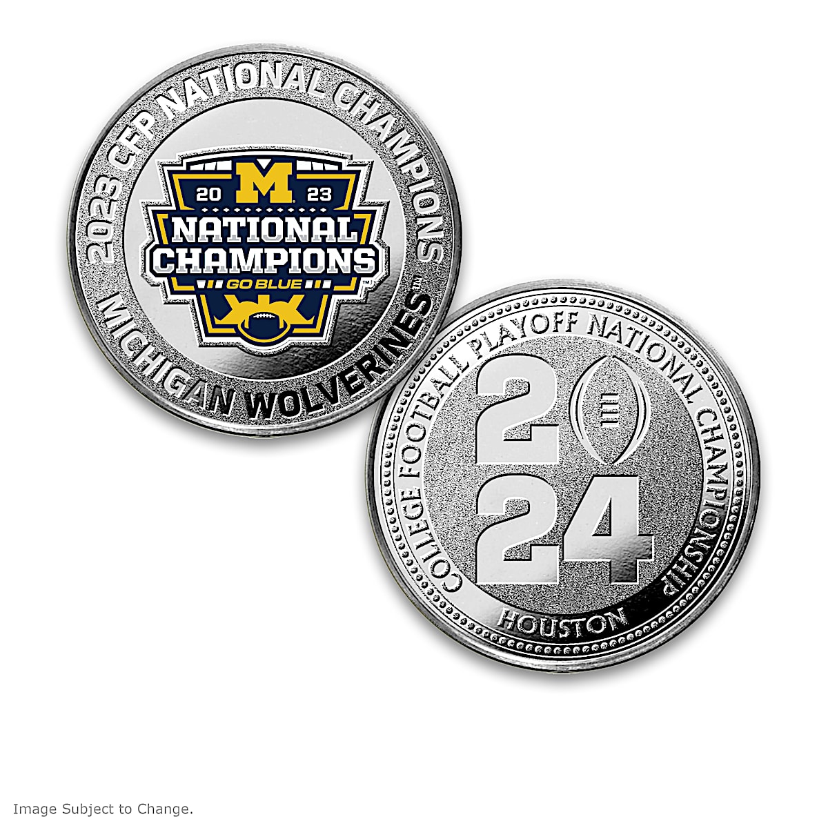thumbnail image 2 of Michigan Wolverines BLACK Black Logo Hitch Cover - 1655881 2 of 11