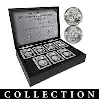 20th Century Silver Eagle Coin Collection Featuring Silver