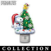 スヌーピー　ウエルカムライト PEANUTS Illuminated Seasonal Ceramic Nightlights That