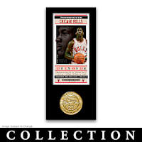Michael Jordan NBA Tribute Game Tickets And Golden Bonze Coins