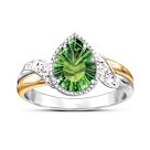 Radiant Treasure Helenite And Diamond Ring