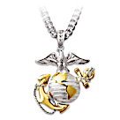 Stainless Steel USMC Strong Pendant Necklace