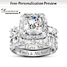 20 Carats Of Brilliance Personalized Bridal Ring Set