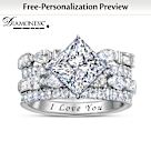 Diamonesk Facets Of Love 4-Rings-In-One Personalized Ring