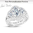 5-Carat Alfred Durante Genuine White Topaz Bridal Ring Set