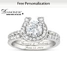 1.5-Carat Lucky In Love Personalized Bridal Ring Set