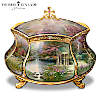 Thomas Kinkade "Garden Of Prayer" Musical Prayer Box
