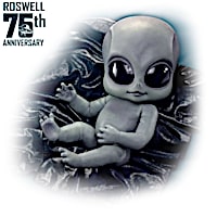 Alien Baby Doll By Kosart Studios With Cosmic-Style Blanket