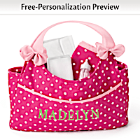 Baby Doll Diaper Bag With Embroidered Name And Accessories