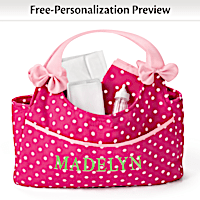 Personalized Polka Dot Baby Doll Diaper Bag & Accessory Set