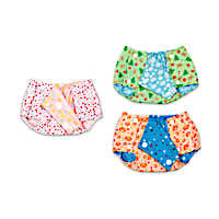 Reversible Seasonal Baby Doll Diaper Covers & Tee-Shirt Set