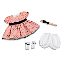 Cute And Classic Dress Baby Doll Accessory Set