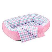 Reversible Pink Bassinet And Matching Blanket