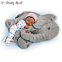 Nia Baby Doll And Peanut Plush Elephant Set
