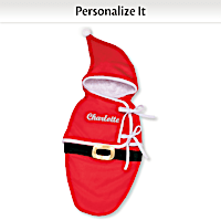Red Velour Personalized Santa Bunting For 17" - 22" Dolls