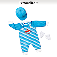 "Playful Pup" Personalized Outfit For 17" - 19" Baby Dolls