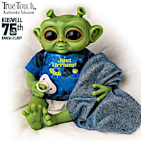 Silicone Alien Baby Doll With Glow-In-The-Dark Accessories