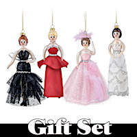 Merry And Chic Blown Glass Ornament Set