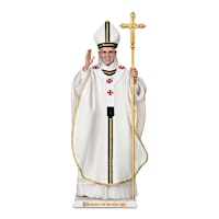 His Holiness Remembered: Pope Francis Portrait Figure