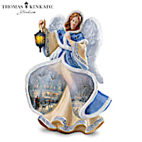 Thomas Kinkade Illuminated Winter Angel Figurine