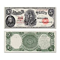 The Last Series of 1907 $5 Legal Tender Woodchopper Bill