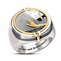 The Veterans Memorial Silver Coin Ring