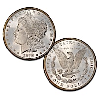 Rare 1878 Variety Morgan Silver Dollar Coin With Magnifier
