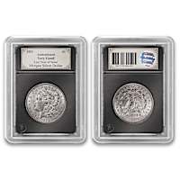 Last Year Of Issue 1921 Morgan Silver Dollar & Display Stand