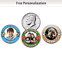JFK Half Dollar Coin Personalized With Your Photo & Message