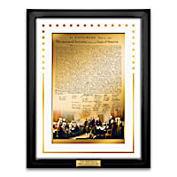 24K Gold Declaration Of Independence Framed Wall Plaque