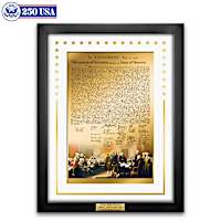 24K Gold Declaration Of Independence Framed Wall Plaque