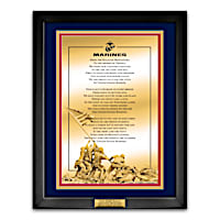 The 24K Pure Gold United States Marines' Hymn Wall Decor