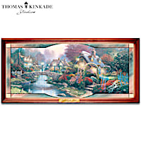 Thomas Kinkade "Garden Of Light" Stained-Glass Panorama