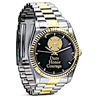 Duty, Honor, Courage Engraved Firefighter's Watch
