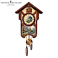 Thomas Kinkade Timeless Memories Cuckoo Clock