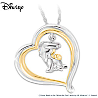 Winnie The Pooh Eeyore Engraved Pendant Necklace