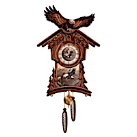 Sculptural Wall Clock With Eagle Art By Ted Blaylock